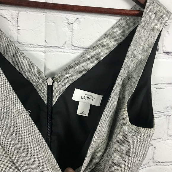 Ann Taylor LOFT Gray Linen Dress - Picture 3 of 7